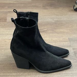 Black sock booties